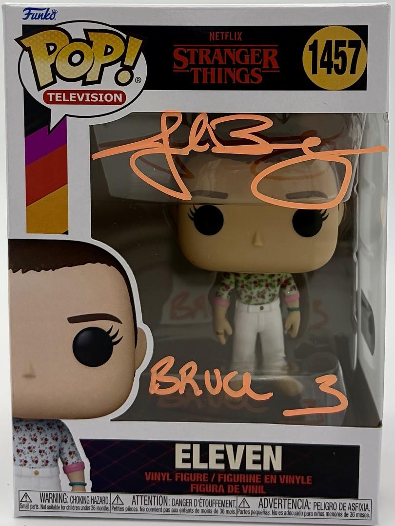 Jake Busey signed "Eleven" Funko #1457 (Stranger Things) - SWAU COA